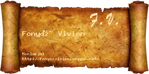 Fonyó Vivien névjegykártya