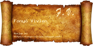 Fonyó Vivien névjegykártya